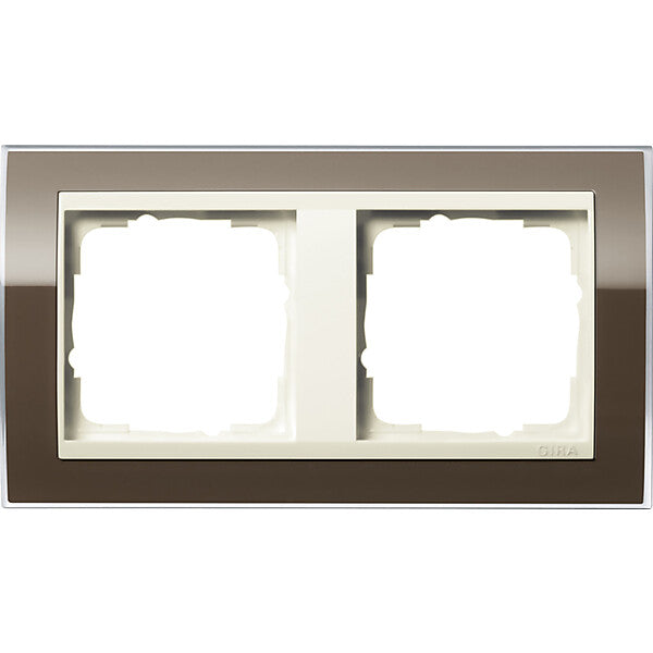 Gira Abdeckrahmen 2fach klar braun 0212761